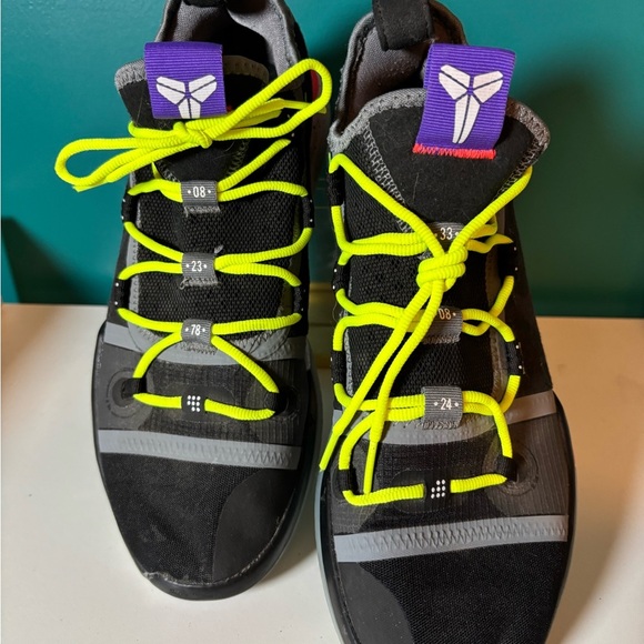 Nike KOBE AD Exodus Black and Gray Sneakers with Neon Yellow Accents